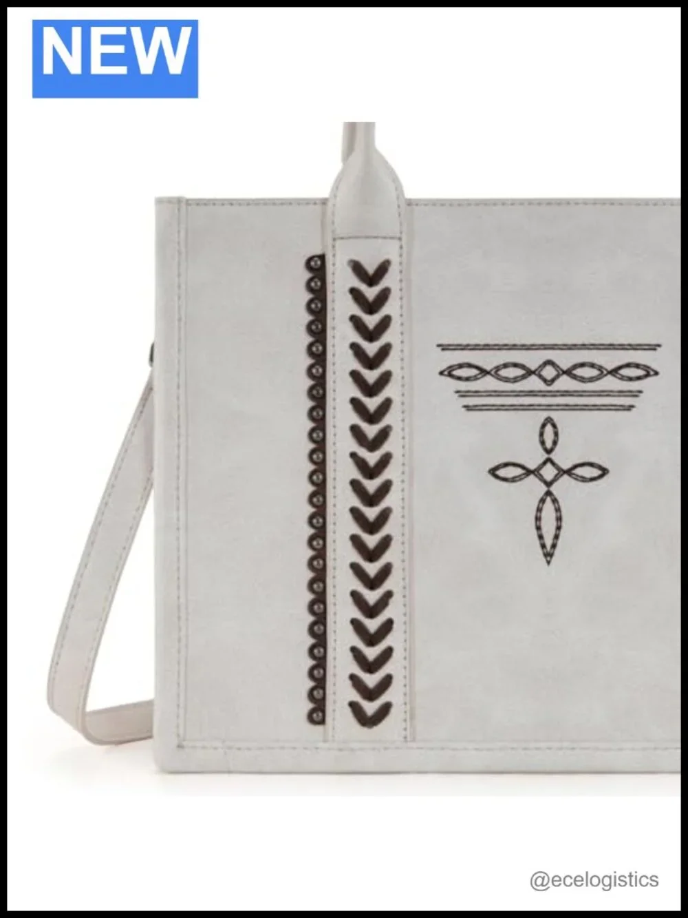 Faux Leather Western Top Handle Tote Bag with Card Wallet